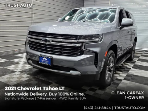 Gray 2021 Chevrolet Tahoe LT 4WD 7-Passenger SUV w/Signature Pkg for sale in Sykesville, MD