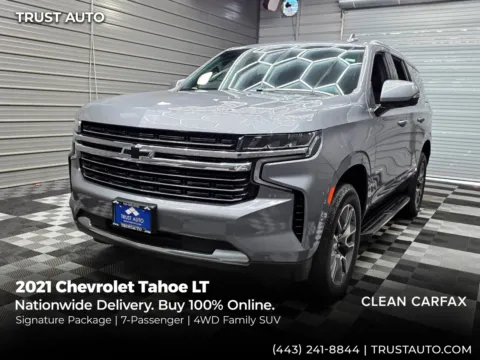 Gray 2021 Chevrolet Tahoe LT 4WD 7-Passenger SUV w/Signature Pkg for sale in Sykesville, MD