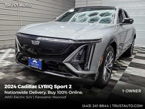 Silver 2024 Cadillac LYRIQ Sport 2 AWD Electric Luxury SUV for sale in Sykesville, MD