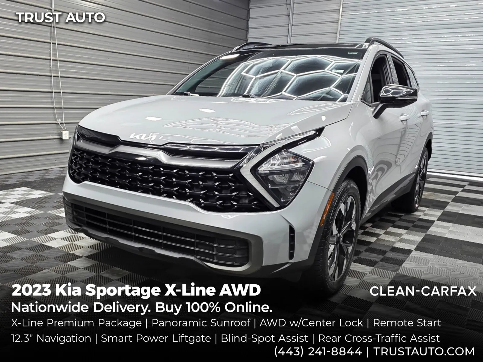 Gray 2023 Kia Sportage X-Line AWD SUV w/Premium Pkg for sale in Sykesville, MD