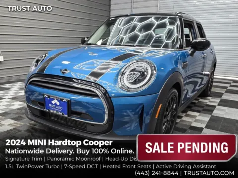 Blue 2024 MINI Cooper Hardtop 4-Door Hatchback w/Signature Trim for sale in Sykesville, MD