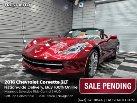Red 2016 Chevrolet Corvette 3LT Soft-Top Convertible w/Magnetic Selective Ride Control for sale in Sykesville, MD