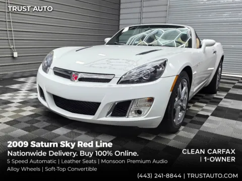 White 2009 Saturn Sky Red Line Soft-Top Convertible for sale in Sykesville, MD