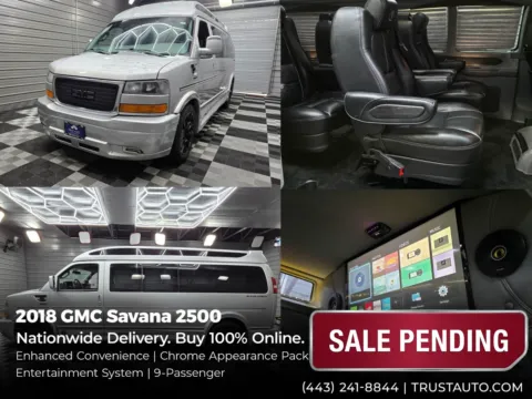 Silver 2018 GMC Savana 2500 9-Passenger Limited SE Conversion 155''WB Extended Crew High-Top Upfitter Mi for sale in Sykesville, MD