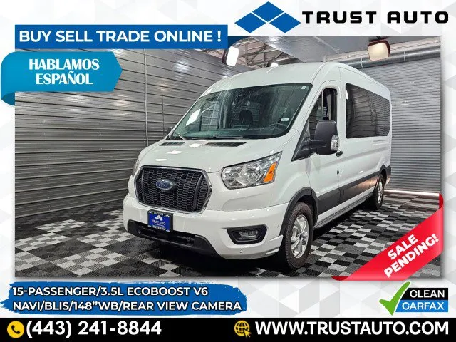 2021 Ford Transit T-350 15-Passenger XLT 148''WB Medium Roof Minivan/Van for sale in Sykesville, MD