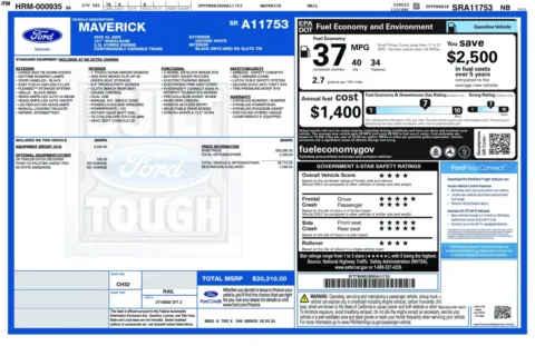 Another view of 2025 Ford Maverick XL AWD SuperCrew Hybrid Pickup Truck for sale in Sykesville, MD at Trust Auto