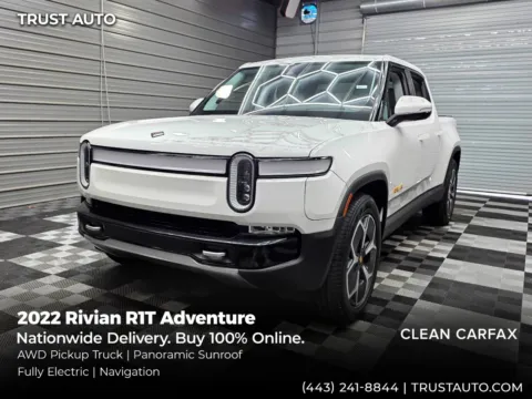 White 2022 Rivian R1T Adventure AWD Electric Pickup Truck for sale in Sykesville, MD