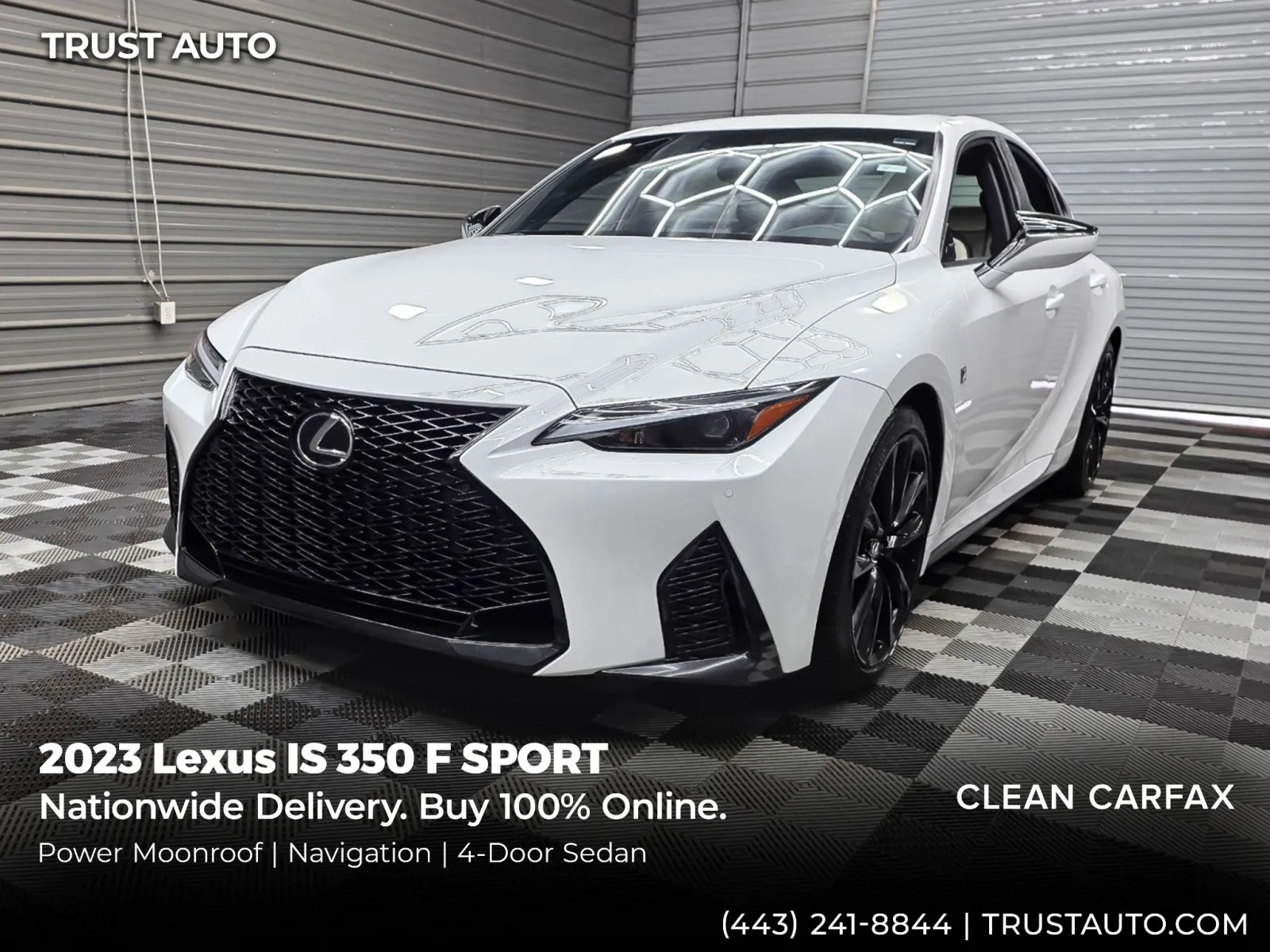White 2023 Lexus IS 350 F SPORT 4-Door Sedan for sale in Sykesville, MD