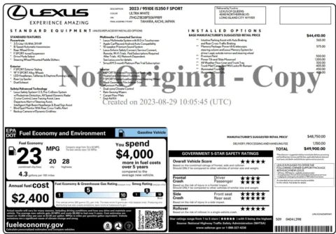 Another view of 2023 Lexus IS 350 F SPORT 4-Door Sedan for sale in Sykesville, MD at Trust Auto