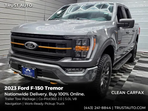 Gray 2023 Ford F-150 Tremor 4WD SuperCrew Pickup Truck for sale in Sykesville, MD