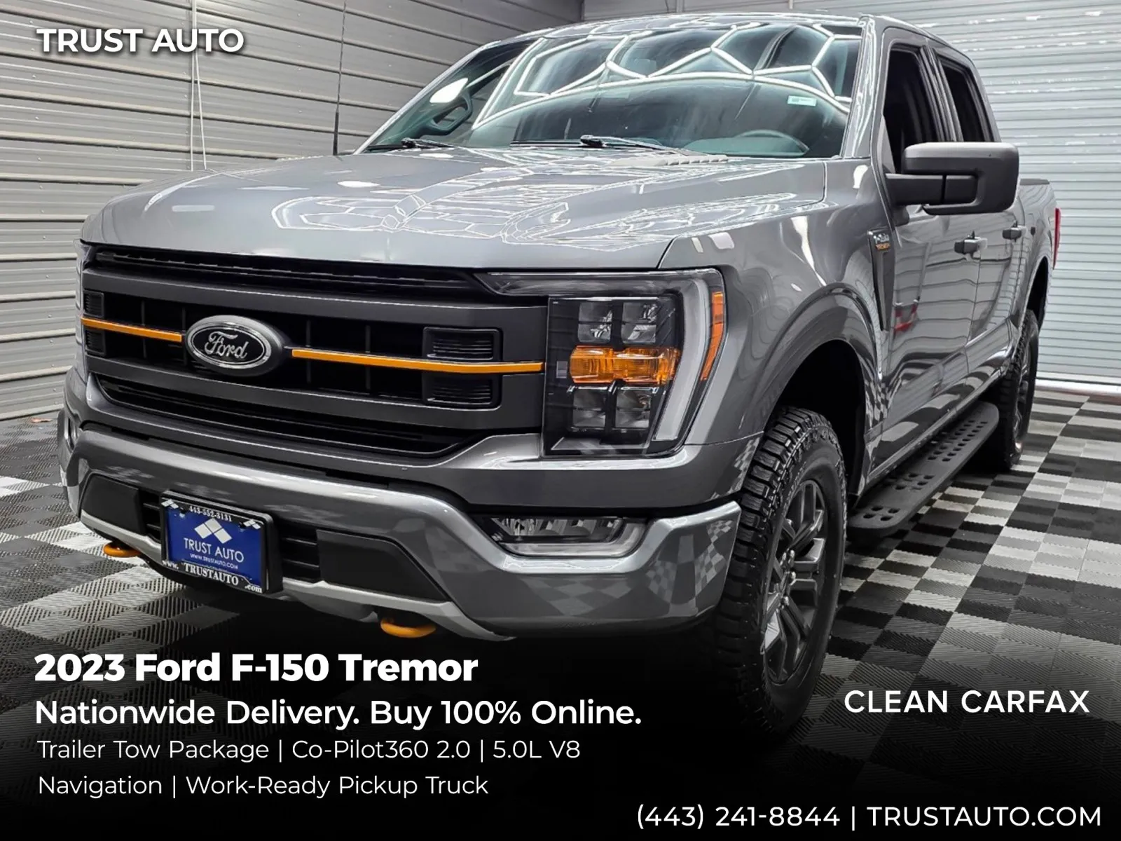Gray 2023 Ford F-150 Tremor 4WD SuperCrew Pickup Truck for sale in Sykesville, MD