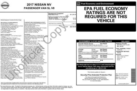 Another view of 2017 Nissan NV3500 HD 12-Passenger SL Low Roof Minivan/Van for sale in Sykesville, MD at Trust Auto