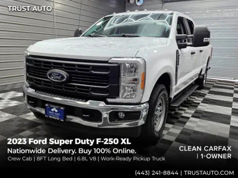 White 2023 Ford Super Duty F-250 XL 8FT Long Bed Crew Cab Pickup Truck for sale in Sykesville, MD