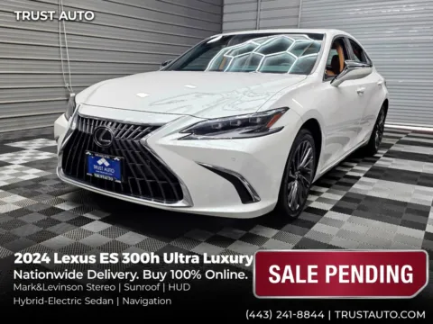 White 2024 Lexus ES 300h Ultra Luxury Hybrid-Electric Sedan for sale in Sykesville, MD