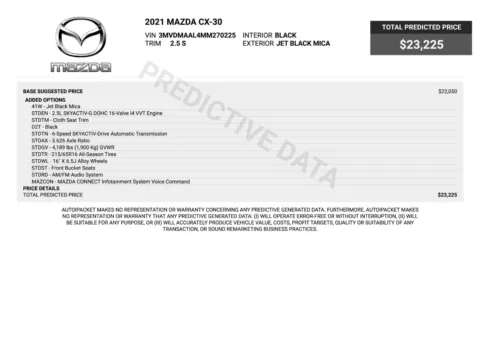 Another view of 2021 Mazda CX-30 2.5 S SUV for sale in Sykesville, MD at Trust Auto