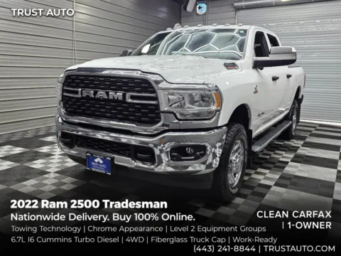 White 2024 Ram 3500 Tradesman 4WD Crew Cab Cummins Turbo Diesel Pickup Truck for sale in Sykesville, MD