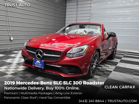 Red 2019 Mercedes-Benz SLC 300 Roadster Hard-Top Convertible w/Premium Pkg for sale in Sykesville, MD