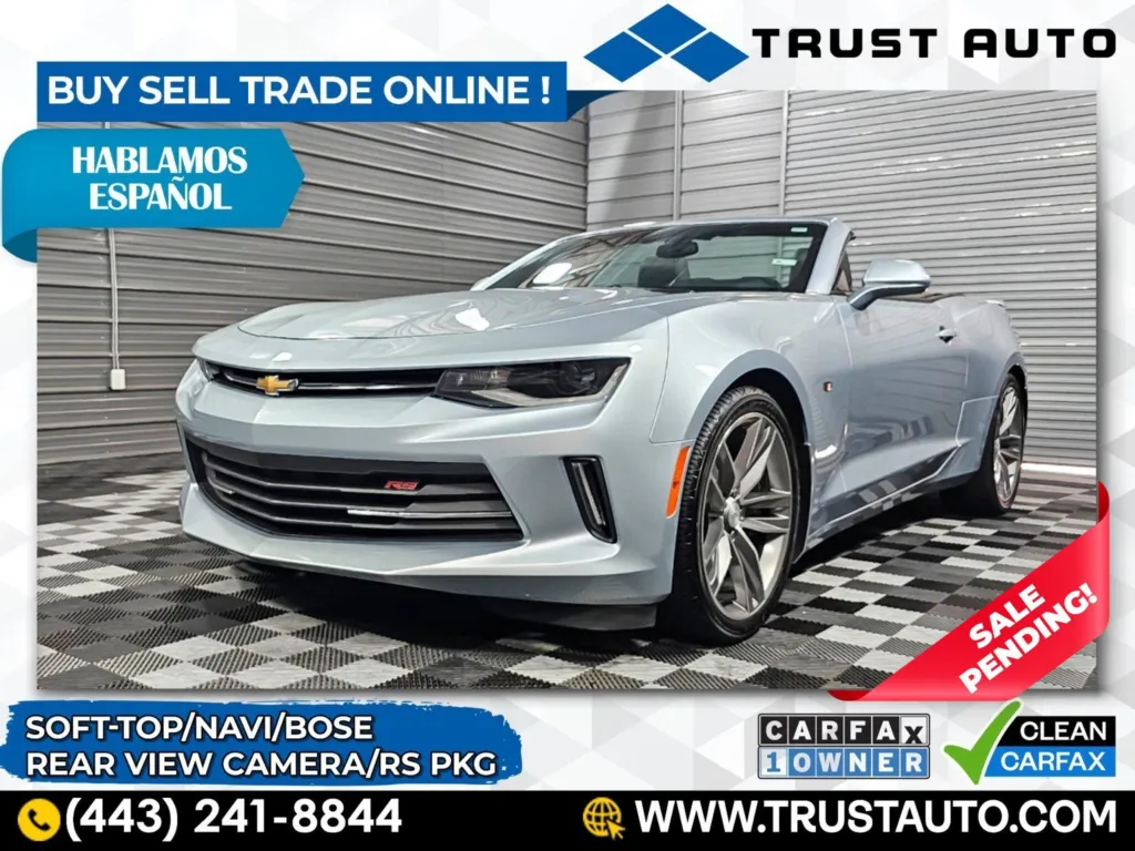 2017 Chevrolet Camaro 2LT Soft-Top Convertible w/RS Pkg for sale in Sykesville, MD