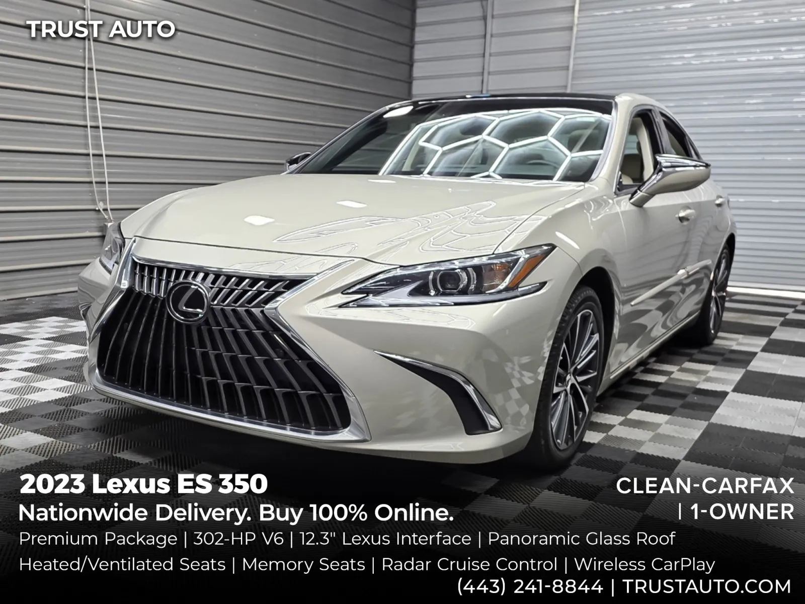 Beige 2023 Lexus ES 350 Sedan w/Premium Pkg for sale in Sykesville, MD
