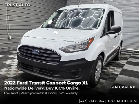 White 2022 Ford Transit Connect Cargo XL 105'WB Low Roof Minivan/Van w/Rear Symmetrical Doors for sale in Sykesville, MD