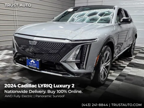 Silver 2024 Cadillac LYRIQ Luxury 2 AWD Electric Luxury SUV for sale in Sykesville, MD
