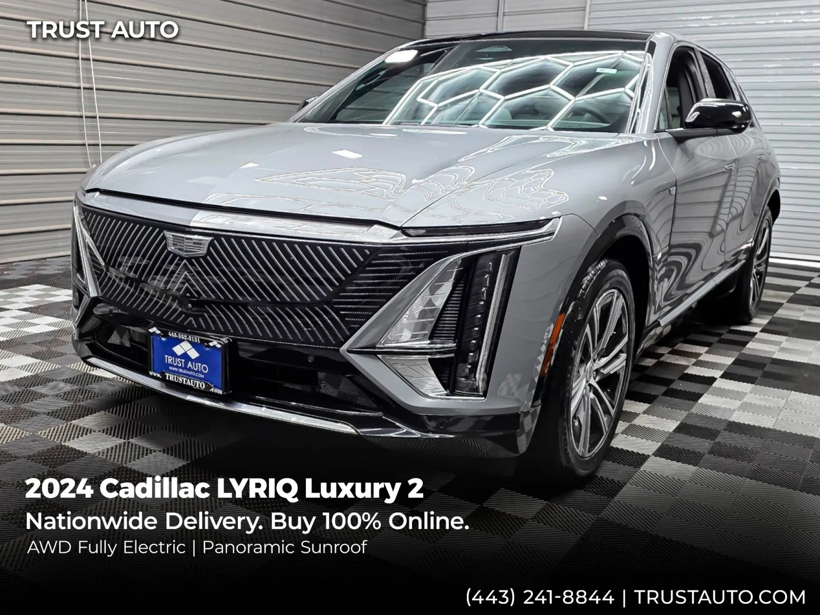 Silver 2024 Cadillac LYRIQ Luxury 2 AWD Electric Luxury SUV for sale in Sykesville, MD