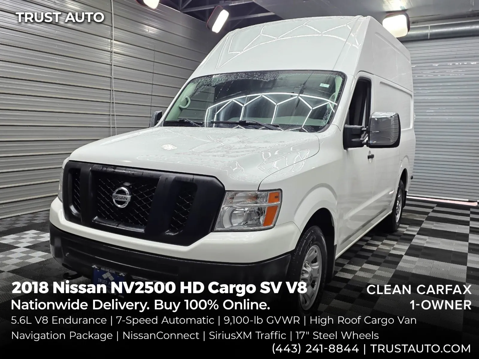 2018 Nissan NV2500 HD Cargo SV V8 High Roof Minivan/Van