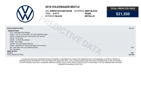 Another view of 2018 Volkswagen Beetle 2.0T S Hatchback for sale in Sykesville, MD at Trust Auto
