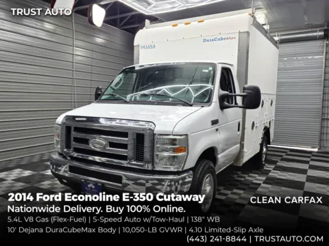 White 2014 Ford Econoline E-350 Cutaway Super Duty 138'' WB 10FT Box Commercial/Utility/Service/KUV/Dejana/Van for sale in Sykesville, MD