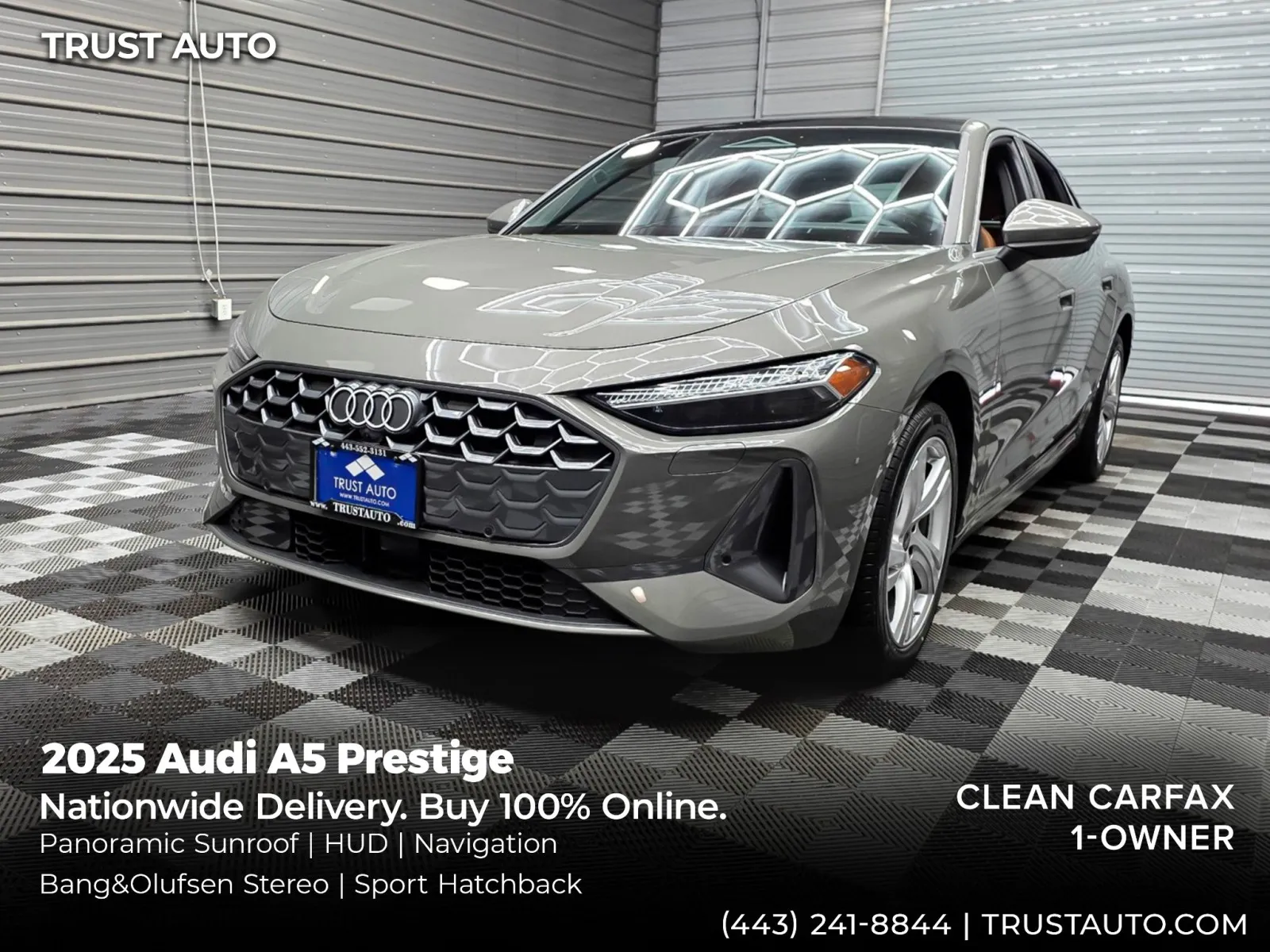 Gray 2025 Audi A5 Prestige 2.0 TFSI quattro AWD Hatchback for sale in Sykesville, MD