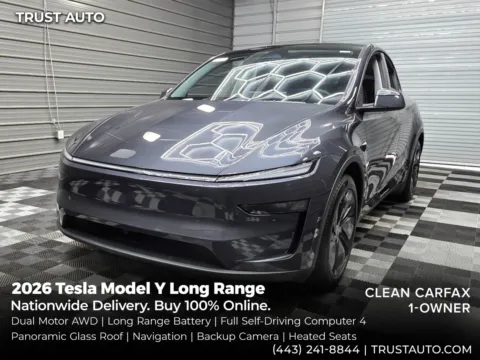 Silver 2026 Tesla Model Y Long Range AWD Electric SUV for sale in Sykesville, MD