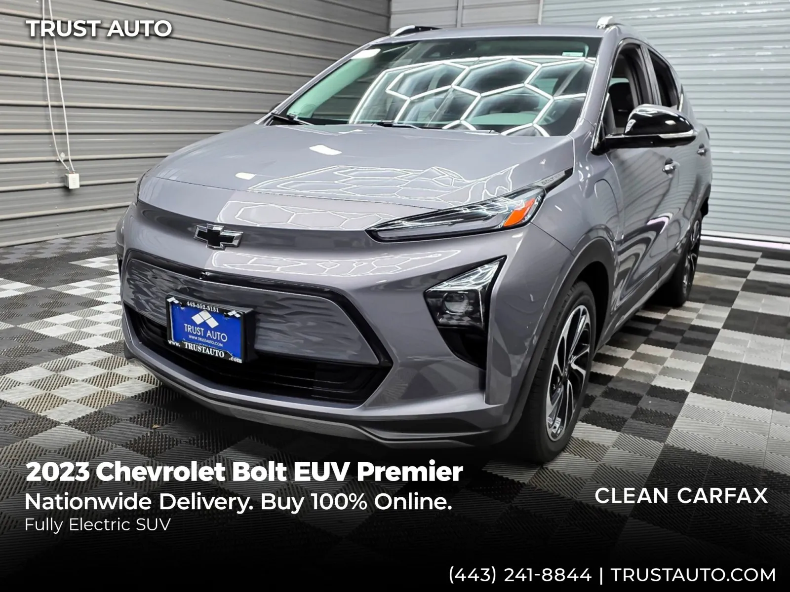 Gray 2023 Chevrolet Bolt Premier Electric SUV for sale in Sykesville, MD