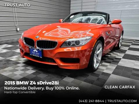 Orange 2015 BMW Z4 sDrive28i Hard-Top Convertible for sale in Sykesville, MD