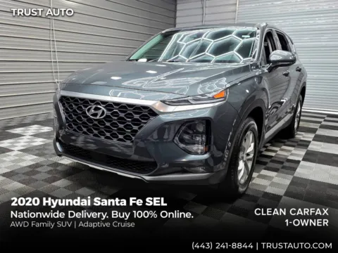 Gray 2020 Hyundai Santa Fe SEL AWD SUV for sale in Sykesville, MD