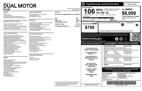 Another view of 2024 Polestar 2 Plus Long Range AWD Dual Motor Electric Hatchback for sale in Sykesville, MD at Trust Auto