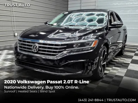 Black 2020 Volkswagen Passat 2.0T R-Line Sedan for sale in Sykesville, MD