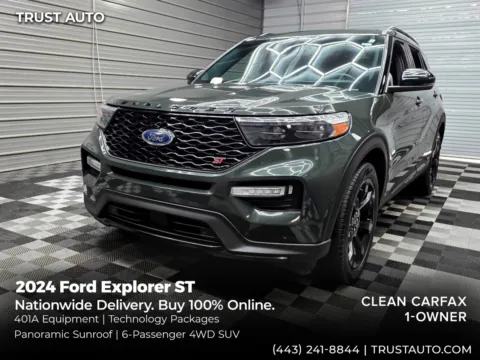 Green 2024 Ford Explorer ST 4WD 6-Passenger Luxury SUV w/401A Equipment Group for sale in Sykesville, MD