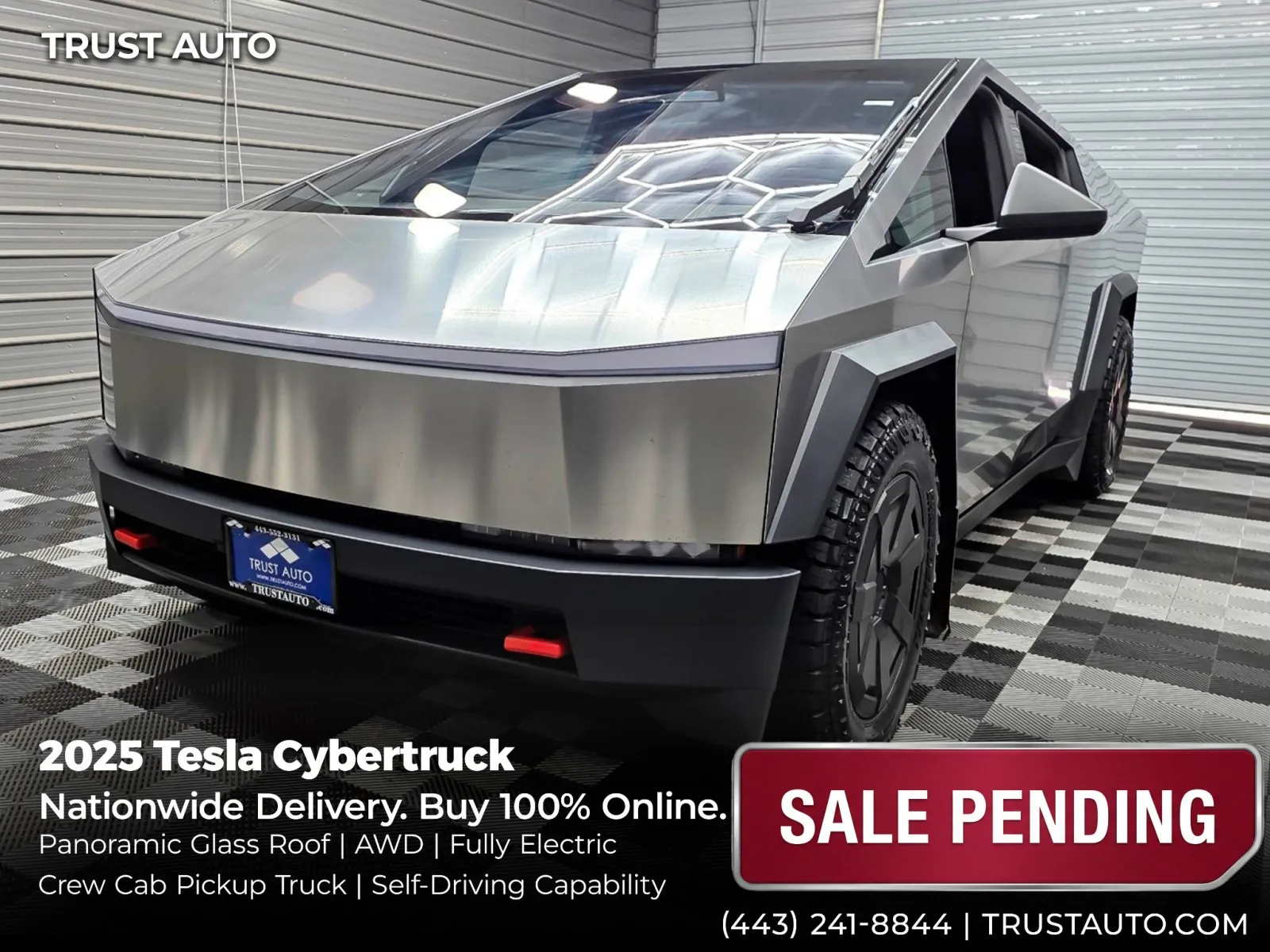 2025 Tesla Cybertruck AWD Crew Cab Electric Pickup Truck