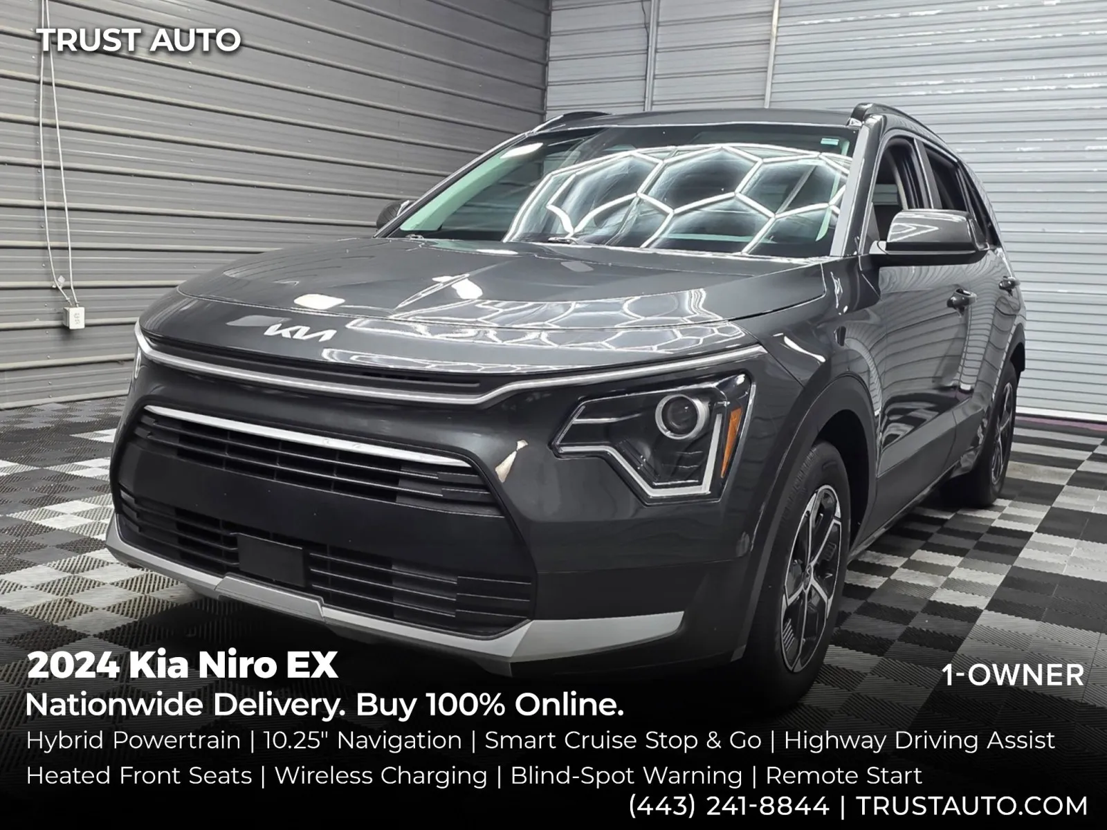 Gray 2024 Kia Niro EX Hybrid SUV for sale in Sykesville, MD