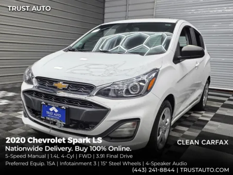 White 2020 Chevrolet Spark LS 5-Speed Manual Hatchback for sale in Sykesville, MD