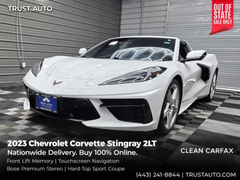 White 2023 Chevrolet Corvette Stingray 2LT Sport Coupe for sale in Sykesville, MD