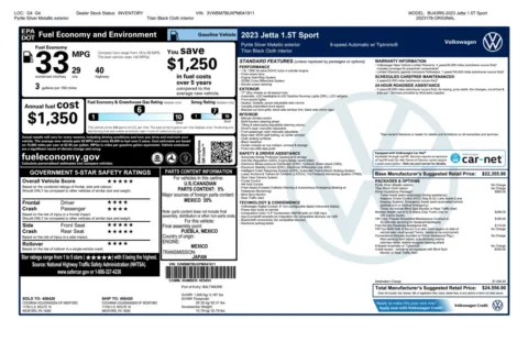 Another view of 2023 Volkswagen Jetta Sport 4-Door Sedan for sale in Sykesville, MD at Trust Auto