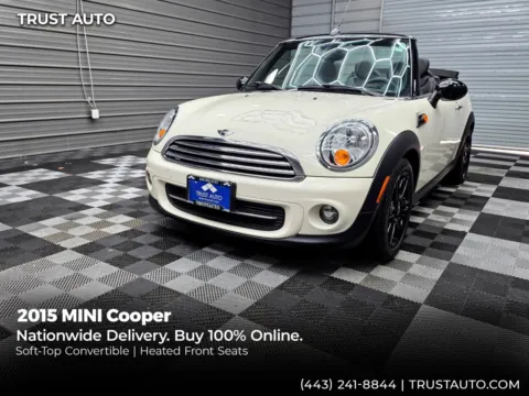 White 2015 MINI Cooper Soft-Top Convertible for sale in Sykesville, MD