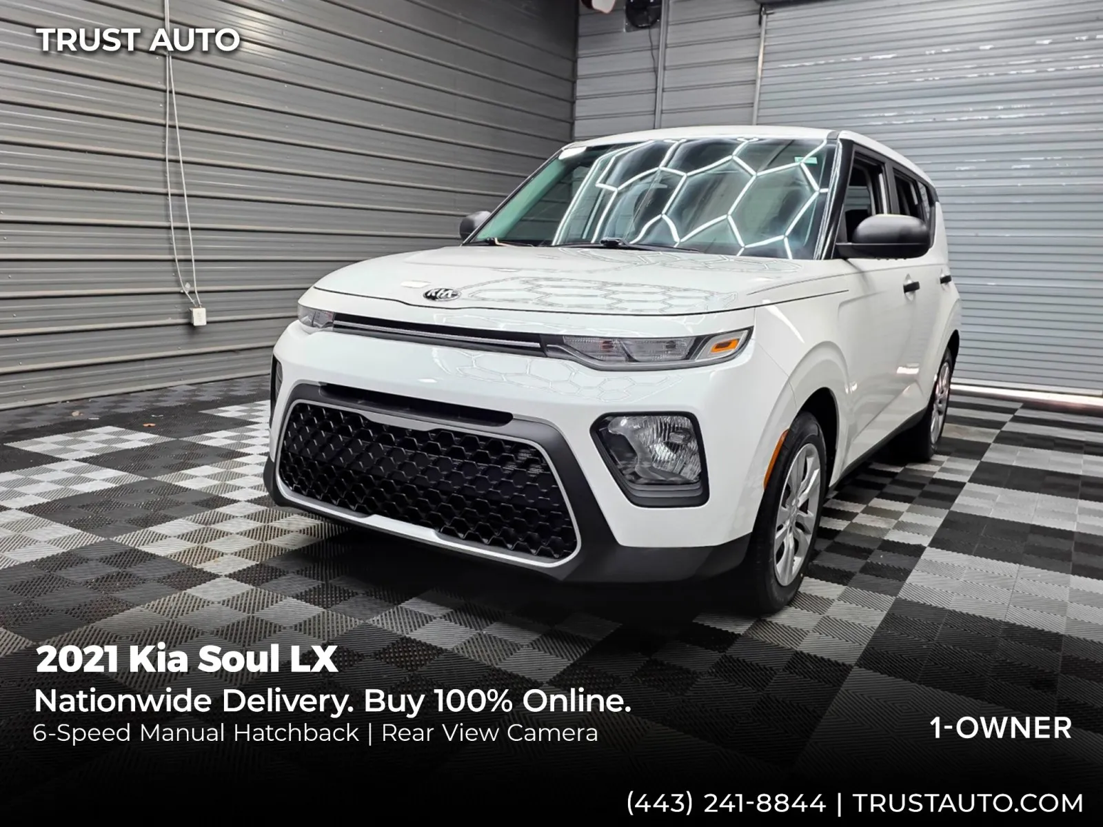 White 2021 Kia Soul LX 6-Speed Manual Hatchback for sale in Sykesville, MD