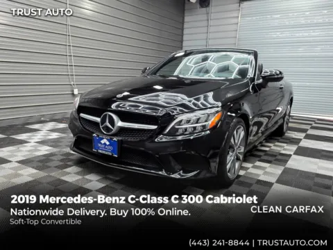 Black 2019 Mercedes-Benz C-Class C 300 Cabriolet Soft-Top Convertible for sale in Sykesville, MD