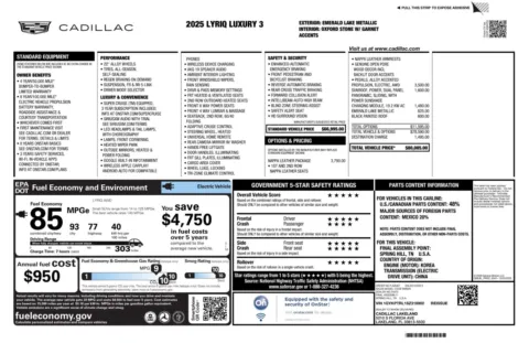 Another view of 2025 Cadillac LYRIQ Luxury 3 AWD Electric SUV for sale in Sykesville, MD at Trust Auto