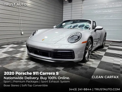 Silver 2020 Porsche 911 Carrera S Soft-Top Convertible w/Premium/Sport Pkgs for sale in Sykesville, MD