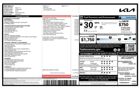Another view of 2025 Kia Soul S Hatchback for sale in Sykesville, MD at Trust Auto