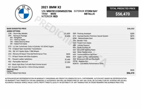 Another view of 2021 BMW X2 M35i AWD Sport Crossover SUV w/Premium Pkg for sale in Sykesville, MD at Trust Auto