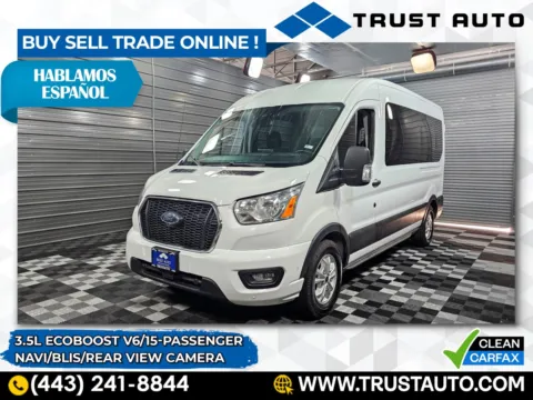 Used 2021 Ford Transit T-350 15-Passenger XLT 148'' Medium Roof